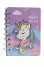 Carnet Licorne 3D - HKM - Reliure spirale, 60 pages