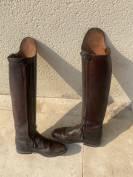 Bottes Petrie vernis chocolat 