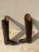 Bottes Petrie vernis chocolat 