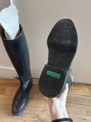 Bottes d&rsquo;&eacute;quitation en cuir Soubirac- Neuve, pointure 4