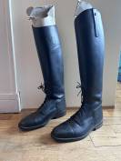 Bottes d&rsquo;&eacute;quitation en cuir Soubirac- Neuve, pointure 4