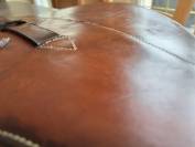 Sangle bavette  cuir fauve