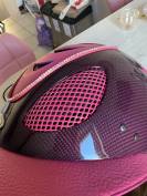 Casque / Bombe GPA First Lady Carbone Cuir Rose & Stras