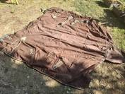 Couverture Equitheme marron et verte montante 