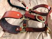 Cabezada de cuadra Lazypony, wide leather halter 