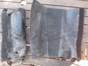 Mini chaps noires en cuir T3