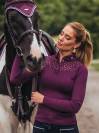 Polo de concours Champion Top Purple White - Equestrian Stockholm