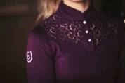 Polo de concours Champion Top Purple White - Equestrian Stockholm