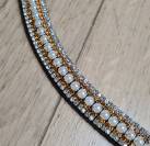 Frontal strass blanc, cuivre et perles