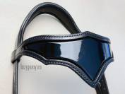 Patent leather bridle Black Knight Lazypony