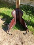 Selle Eric Thomas nue cuir parfait état 17,5