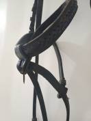 filet/bridon cheval noir tressé FS