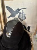 CASQUE SAMSHIELD NOIR CUIR ET ALCANTARA