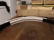 Frontal cuir noir et blanc taille cob