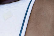 Tapis de selle Glitter Rope Blanc/Marine- Kentucky