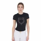 Tee-shirt slim fit strass rosegold - EQUESTRO