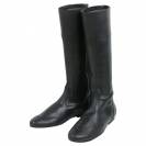 Bottes de trot en cuir noir - Tolteam - &Eacute;lastique arri&egrave;re
