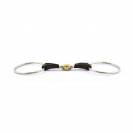 Mors grands anneaux double brisure recouvert de cuir - Jump'in