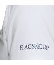Polo urbano manches longues blanc Flag & cup