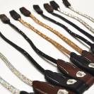 Frontal sparkle Flag's&cup - flags and cup - cuir avec strass