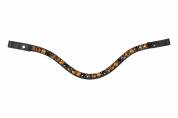 Frontal anatomique avec strass - HKM - cuir de qualité