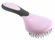 Brosse &agrave; crins Hippo-tonic - large t&ecirc;te ronde, picots souples