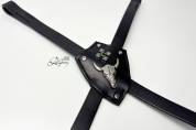 X frontalera de cuero Gothic Lazypony, X browband 