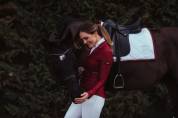 Tapis de selle WHITE PERFECTION BORDEAUX - Equestrian Stockholm