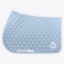 Tapis de selle circular bleu ciel - Cavalleria toscana - jersey respirant