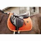 Tapis de selle mixte velvet orange - Kentucky - rembourrage épais
