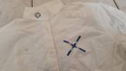 Chemise blanche manche longue avec dessin taille L