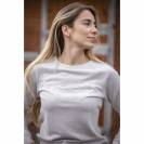 Pull ully - pénélope collection - gris clair, logo 3d