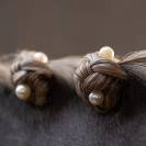 Perles blanches pour pions - qhp - bijoux de crini&egrave;re