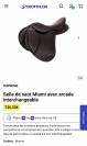 selle miami suprême avec arcade interchangeable 
