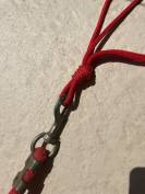 Licol en corde rouge avec longe