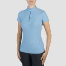 Polo technique manches courtes zip paillettes - HORKA - Tissu respirant