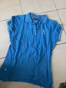 Polo bleu turquoise stationata 