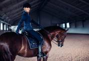 Tapis de selle midnight blue - equestrian stockholm - tissu déperlant