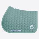 Tapis de selle circle quilted vert menthe - Cavalleria toscana - coton 3d