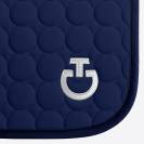 Tapis de selle circle quilted bleu marine - cavalleria toscana - coton 3d