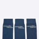 Pack de 3 paires de chaussettes jacquard bleu marine - Cavalleria toscana