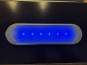 Plafonnier led blanc et bleu pour camion chevaux - 12v