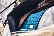 Tapis de dressage Teal Blue - EQUITO - Coton de qualité