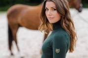 Pull col roulé Forest Green - Equestrian Stockholm - 100% coton