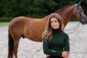 Pull col roulé Forest Green - Equestrian Stockholm - 100% coton