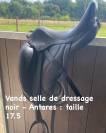 Selle de dressage noir 17.5 Antares 