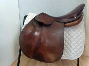 Selle mixte 18' cuir, Duprey sangle, tapis