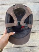 casque équitation marron