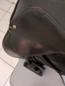 Selle mixte Norton 16,5" cuir noir + étriers réglables