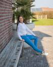 Pantalon taille haute Max Bleu - GEM - Confort et maintien